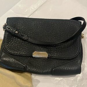 Authentic Burberry Vintage Black Leather Crossbody Bag